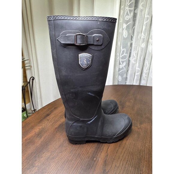 Kamik Jennifer Womens 7M Charcoal Grey Rubber Wellington Rain Winter Fall Boots - Picture 14 of 16